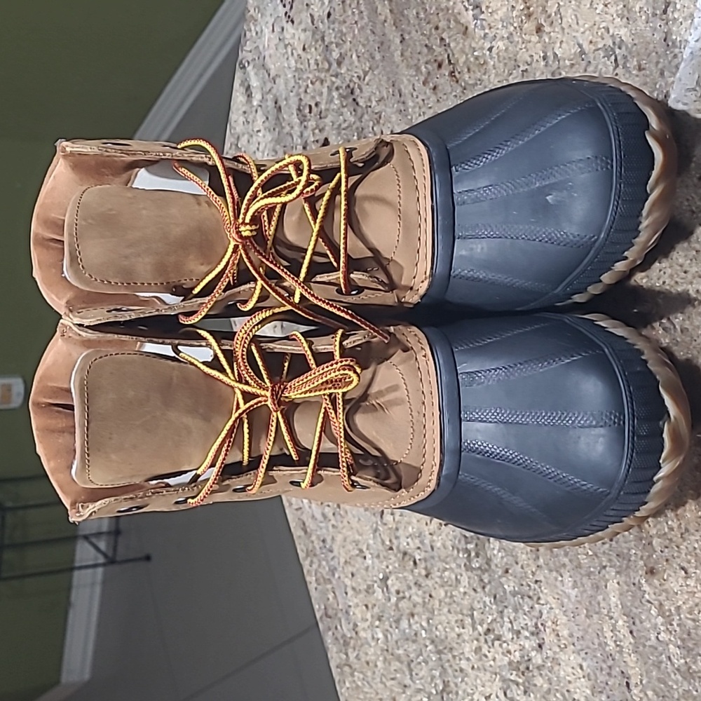 Sorel Cheyanne II Lace Boots - Tan Leather Size 8 - Picture 2 of 12